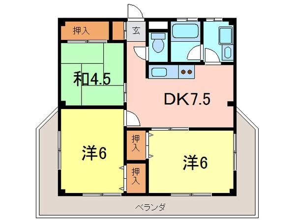 マンションチヨノの物件間取画像